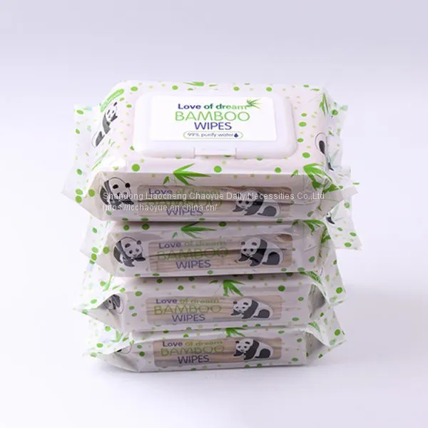 Chinese Bamboo Natural Organic Biodegradable 80pcs Wet Wipes photo-2