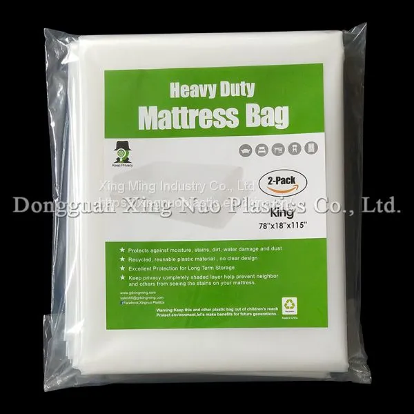 03 Style 2 Pack Heavy Duty King Mattress Bag 78 * 18 * 115 Inch