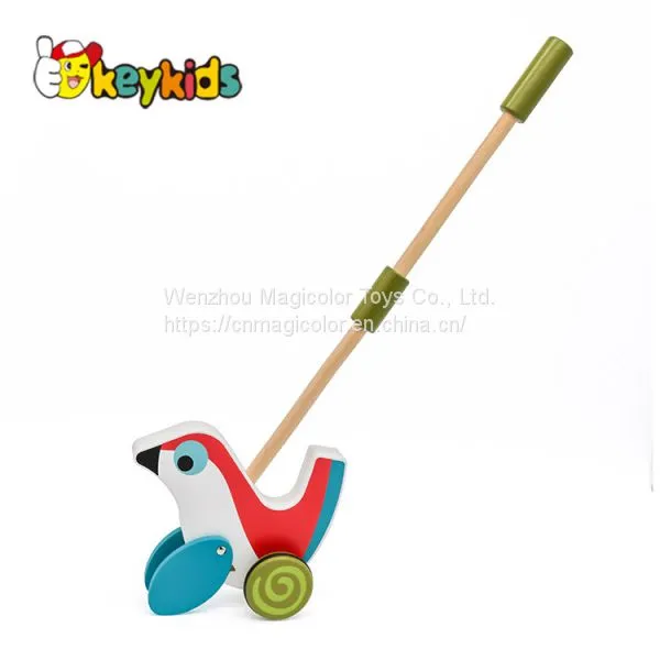 2019 Wholesale Cheap Wooden Train Pull Toys for Toddlers W05C076 photo-4