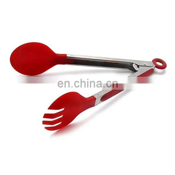 Stainless Steel Kitchen Tongs Cooking Utensils BBQ Silicone Tongs photo-4