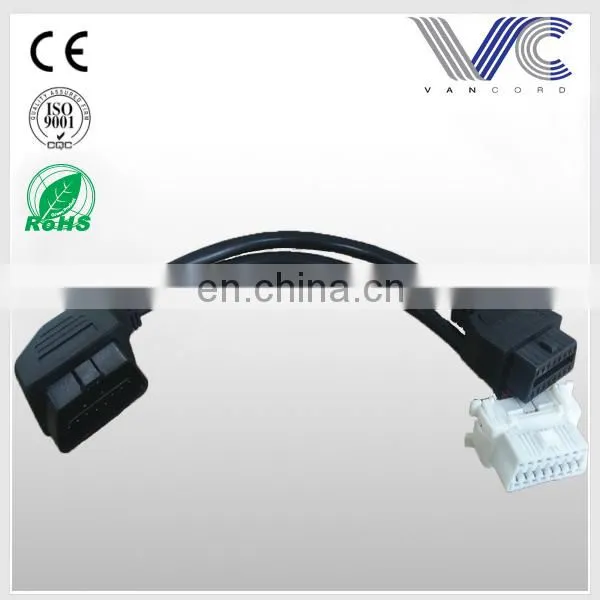 Angle Plug OBD2 Male to Dual Female Adapter Extension Cable 20cm OBD II for Automotive Diagnostic photo-6