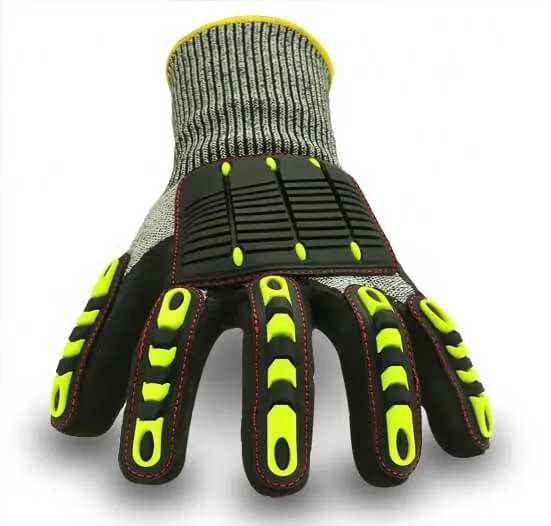 Waterproof Oil Gas Cut Resistant TPR Coated Anti Impact Gloves For Mechanic photo-3