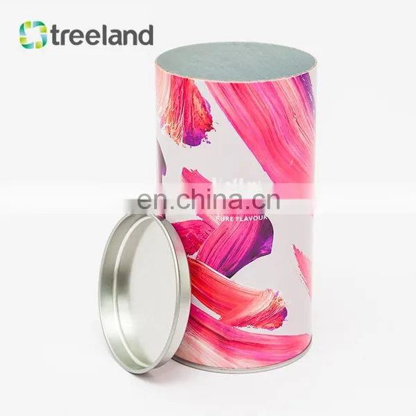 Custom Round Canister For Coffee Beans Food Grade Paper Can Packaging Degradable Cylinder Paper Tube photo-2