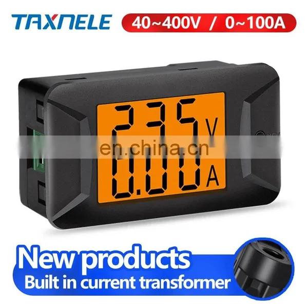 100A 220VAC 380VAC Power Meter Digital Voltmeter Ammeter Watt Meter Voltage Current Power Monitor Electric Tester Volt 40-440V photo-3