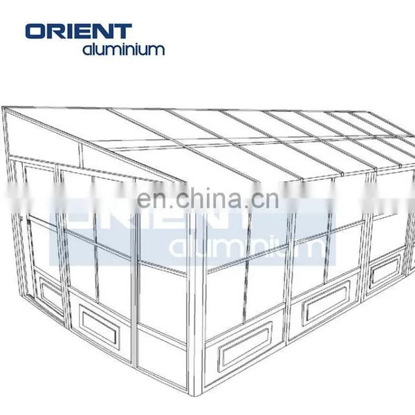Triangle Roof Aluminum Frame Sunroom Kits Solarium Houses photo-5