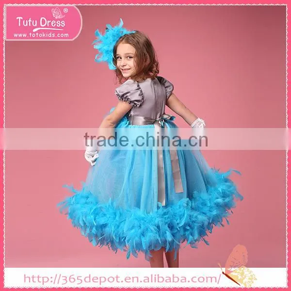 Ruffle Kids feather dress costume