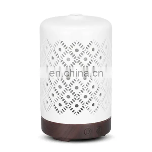 2021 New Copper Ultrasonic Aromatherapy Machine Essential Oil Wood Grain Cold Fog Humidifier photo-4