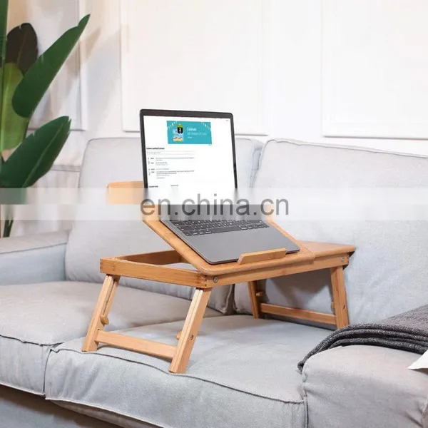Bamboo Laptop Desk Board With Desk Drawer New Design Adjustable Bamboo Laptop Holder Desk photo-3