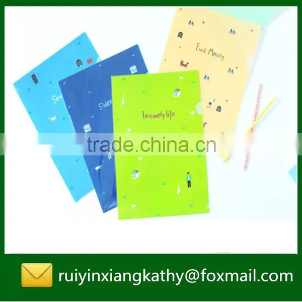 Excellent Quality A4 Plastic Pocket Decorative L Shape File Folder photo-2