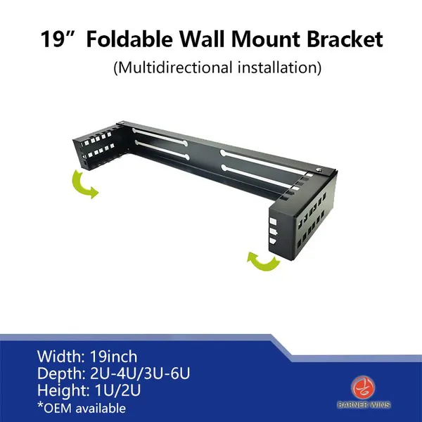 OEM WS03-E 2U/3U/4U19inch Foldable Wall Mount Bracket/ Wall-Mount Network Racks for Network Equipment