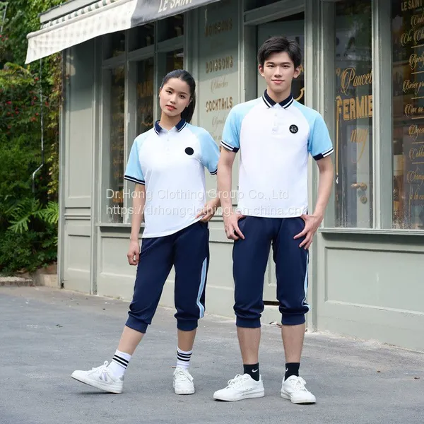 2023 New School Uniforms Children Summer Polo Shirt