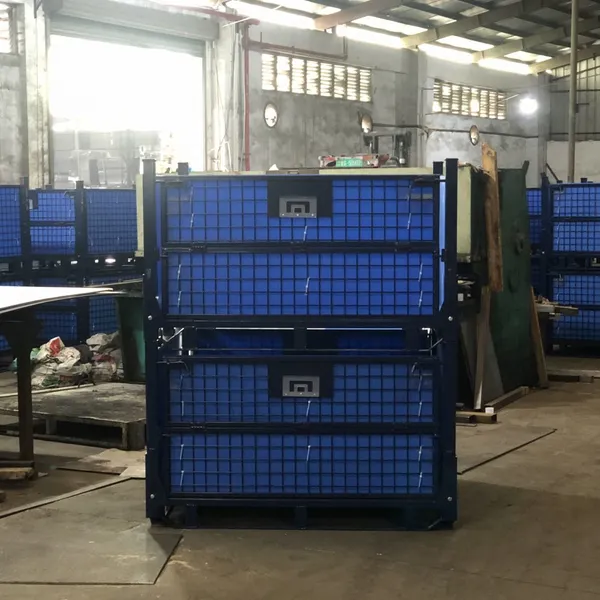 Stackable Steel Storage Box With Pallet Rack Compatibility for Industrial Use