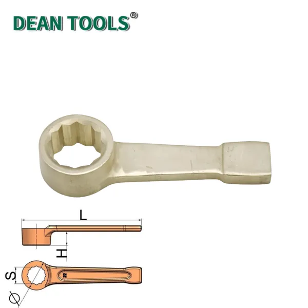 Non-Sparking Convex Box Wrench,Spark-free Safety Straight Spanner,Ring Convex Spanner photo-2