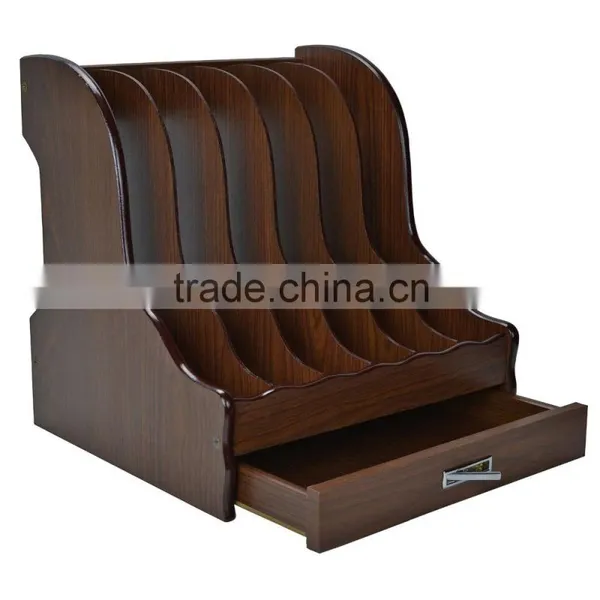 Wooden File Case Wooden Bookcase Wooden Organizer photo-5