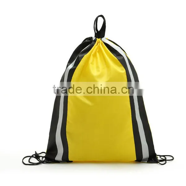 Printed Drawstring Polyester Gym Bag for Sports Football Rucksack Backpack Travel Cases photo-2