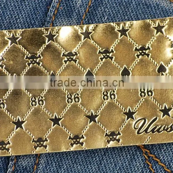 Made in China Discount Embossed Leather Jeans Patches photo-4