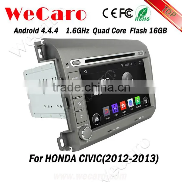 Wecaro Android 4.4.4 Car Dvd Player High Quality 8 for Honda Civic Navigation System OBD2 Playstore 2012 2013 photo-4
