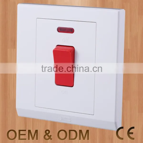 Fashion White 20a China Wall Switch With Neon Light photo-2