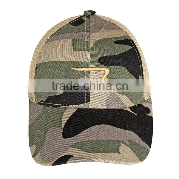 Wholesale Make Your Own Embroidery Logo Custom Camo Trucker Cap Mesh Cap photo-2