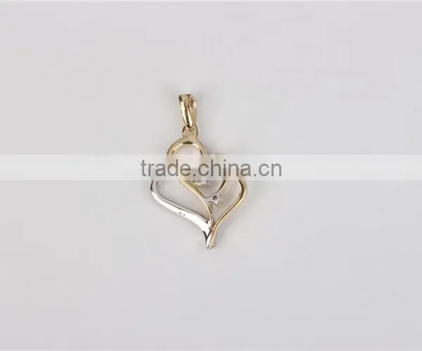 2016 Valentine's Day Gift Heart Shape 10k Gold Fashion Wedding Pendant for Girl Friend photo-4