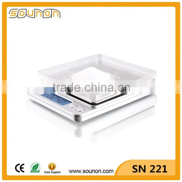 Stainless Steel Weighing Platform Pocket Scale, Mini Scale, Big LCD Display Digital Pocket Scale photo-3