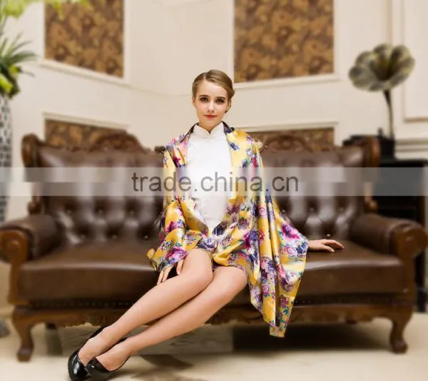 Silk Fabric Chiffon Silk Scarf Digital Floral Decent Printed Fashionable Scarf photo-2