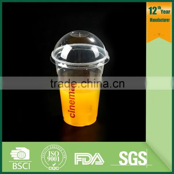 Glass Cups With Lids/ Transparent Beversge Cups