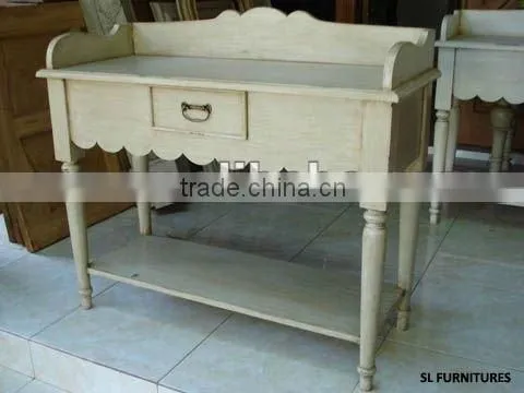 Console Table with Drawer - Wooden Console