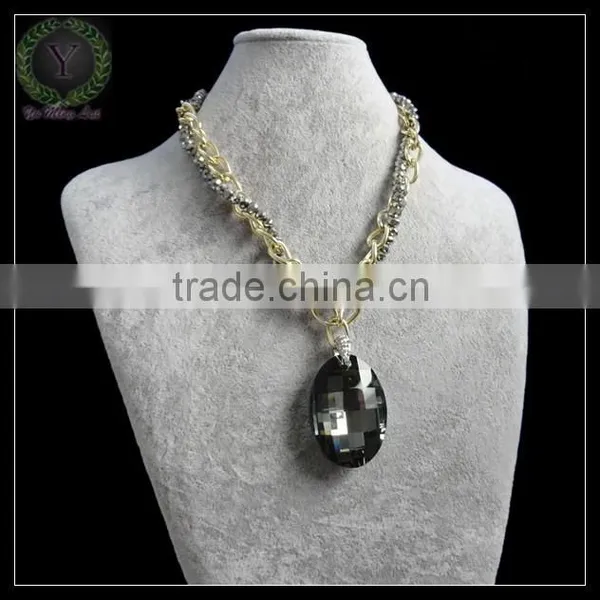 Big Women Diamond Rhinestone Necklace Jewelry