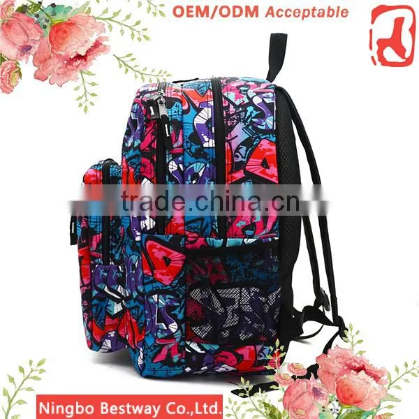 Young People Daily Backpack, Top Roll Canvas Rucksack Backpack for Girls photo-3