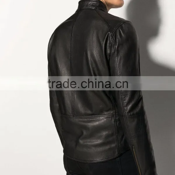 Leather Jacket With Brass Zips Wholesale photo-4