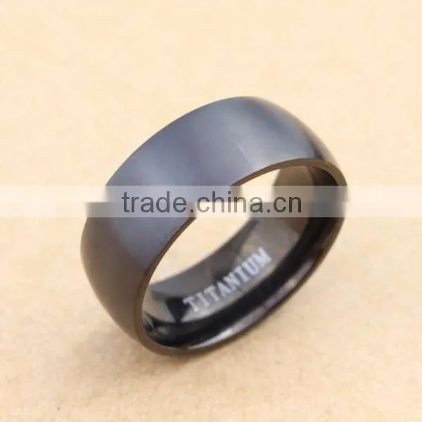 Best Price Titanium Black Men Simple Design Finger Rings photo-5