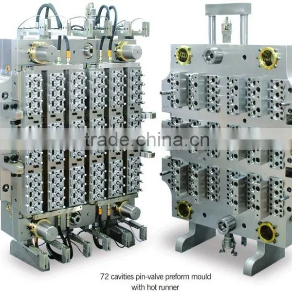 72 Cavities Pin-valve Preform Mold With Hot Runner