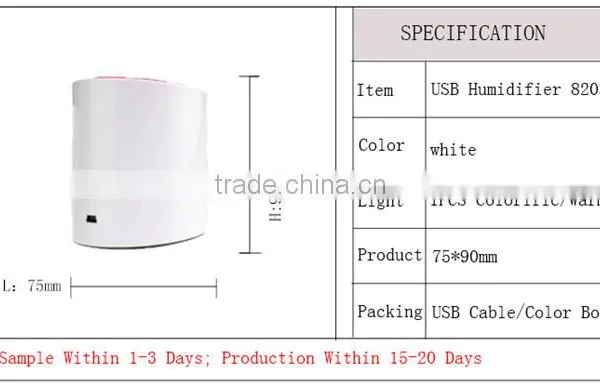 Gray and White and Cheap Mini Usb Humidifier photo-3