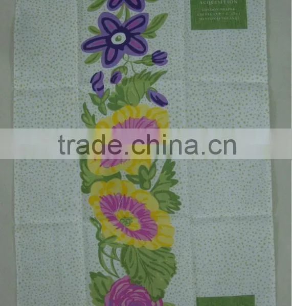 Kitchen Digital Printed Linen Tea Towel for Home Decorationl,promotion --sun Flower Design