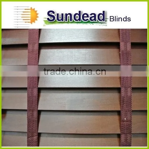Paulownia Basswood 2 Inches Natural Wood Blinds With Ladder Tape at Wholesale Price for Home Decoration photo-3