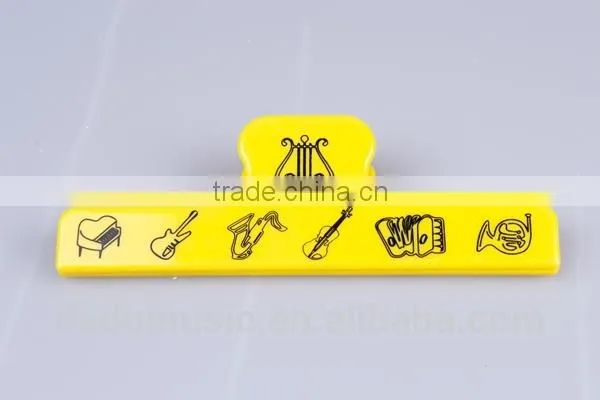 Made In China Promotion Music Note Office Stationery Plastic and Metal Clips for File.