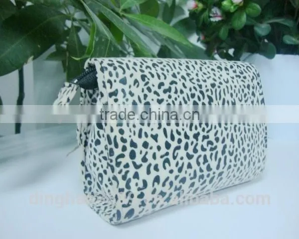 2016 New Arrival Makeup Bag Leopard Print PVC Cosmetic Bag Sexy Lady Bag With Mirror photo-2
