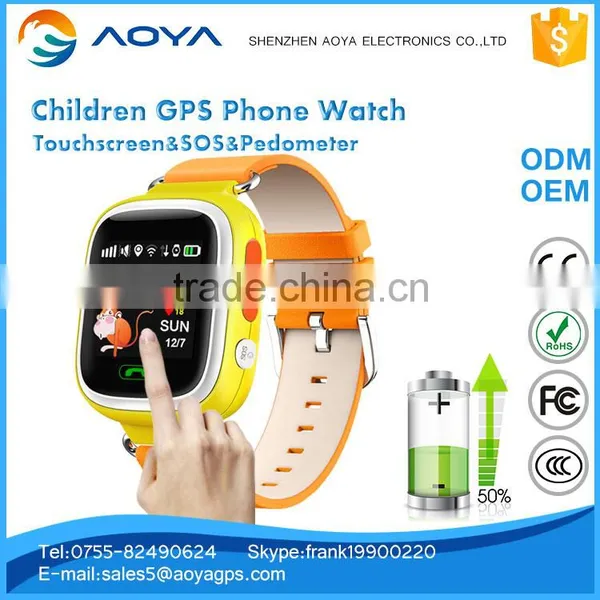Wholesale GPS Tracker Kids Watch Phone GSM SOS Button Pedometer Touch Screen photo-4