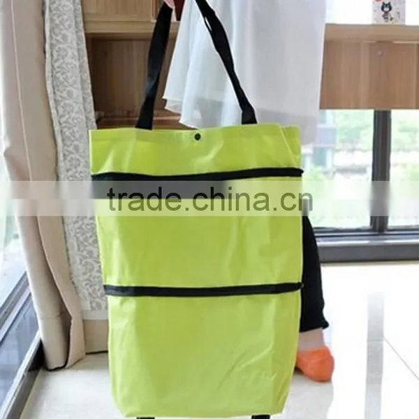 Waterproof 600D Oxford Foldable Trolley Shopping Bag Super Capacity photo-5