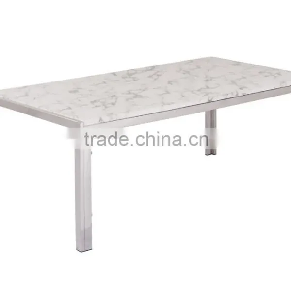 Marble Top Metal Legs Philippine Dining Table Set photo-3