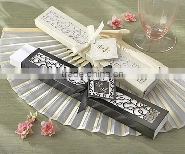 Luxurious Wedding Gift Fan / Personalized Silk Fan Wedding Favors