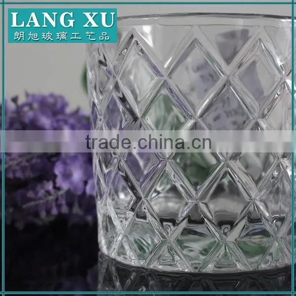 Grid Pattern Drinking Glass Tumblers Crystal Glass Cup photo-2