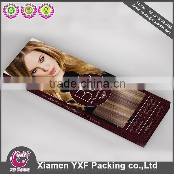 Brown Hair Packaging Box for Hair Extensions
