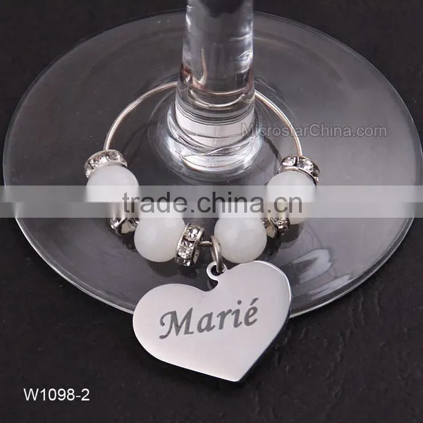 Wedding DIY Decorations French Luxurious Events Table Decorative Crafts Party Supplies Wine Glass Charms photo-3