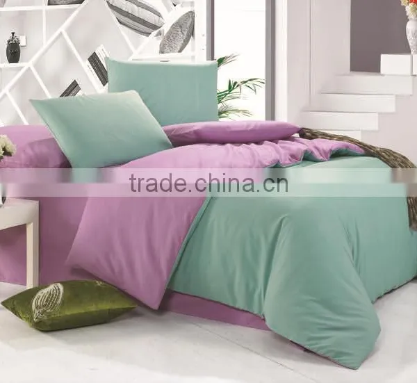 2015 Hot Microfiber Solid Color Match Bedding Set Plain Color photo-5
