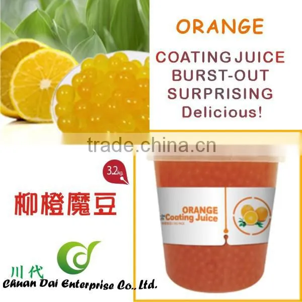 Taiwan Bubble Tea Orange Coating Juice Boba