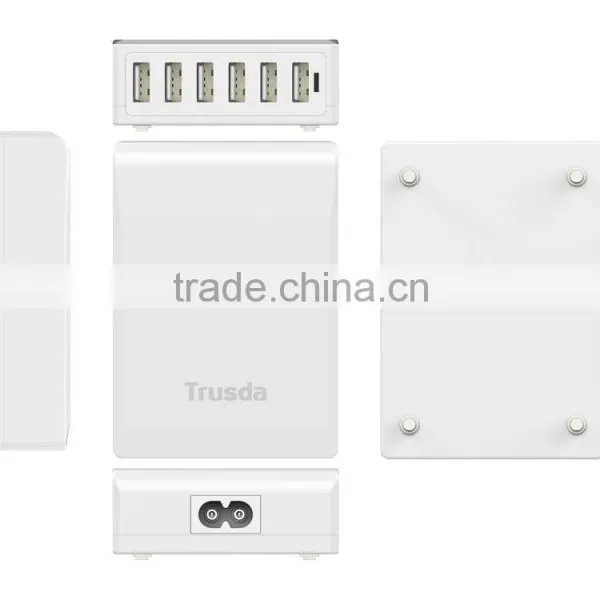 Trusda Desktop Universal Portable 6 Ports USB Wall Charger With OEM Power Bank Manufacturer photo-2