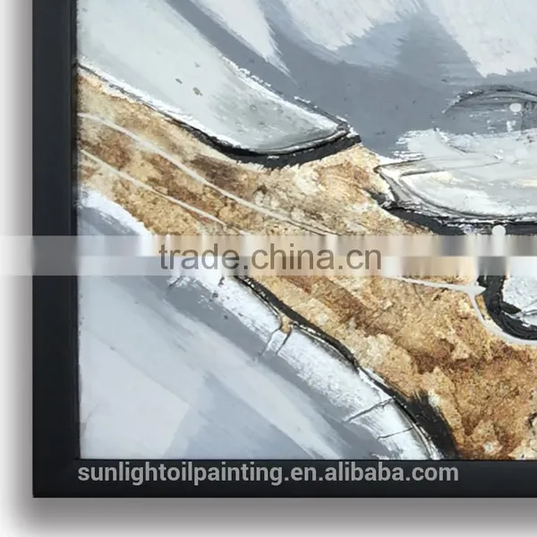 DEC035F Handmade Modern Abstract Paintings Canvas With Frame Art Oil Painting