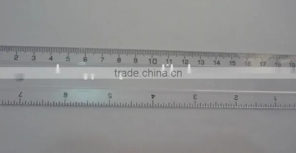 Office and back to school supplies 20cm plastic straight clear ruler